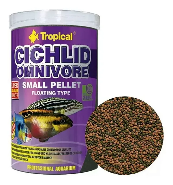 Ração Tropical Cichlid Omnivore Small Pellet 360g