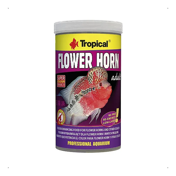 Ração Tropical Flower Horn Adult Pellet - Pote 380g