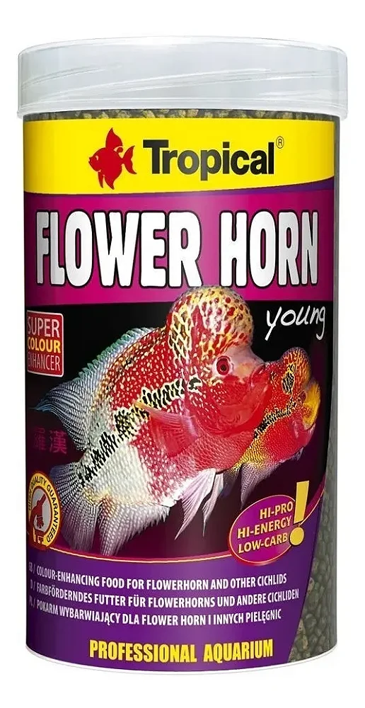 Ração Tropical Flower Horn Young Pellet - Pote 380g
