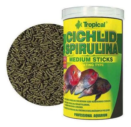 Ração Tropical Spirulina Medium Sticks - Pote 90g
