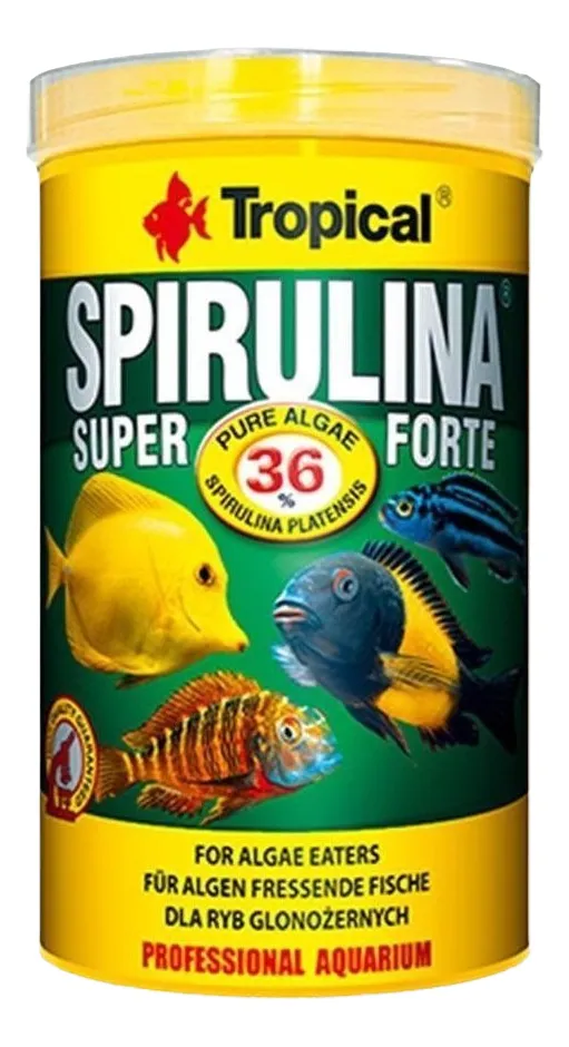 Ração Tropical Super Spirulina Forte Flakes - Pote 50g