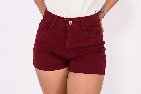 Short Sarja Feminino Curto Colorido