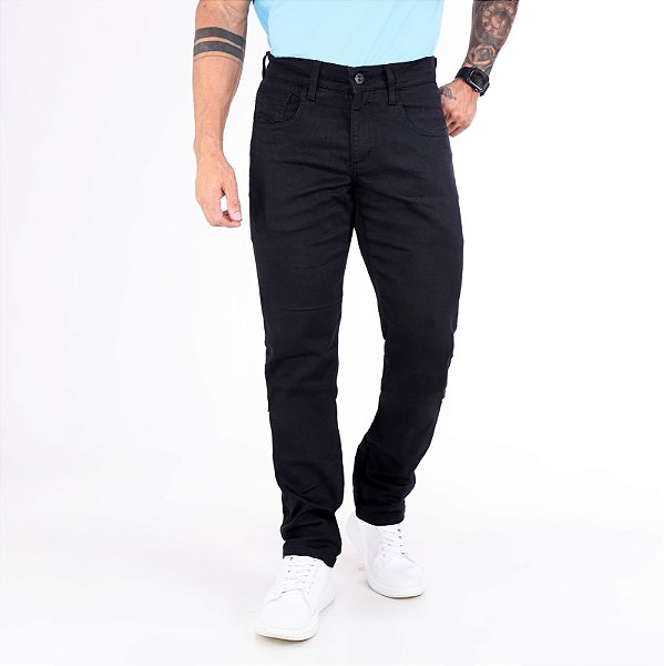 Calça Preta Work Reta C Elastano