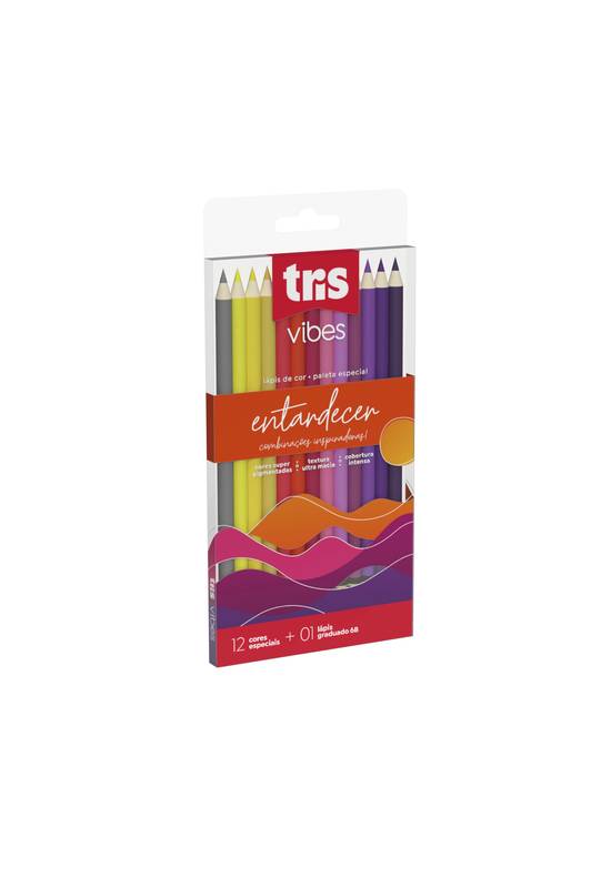 Lapis De Cor Vibes - Tons Entardecer - 12 Cores + 1 Lápis 6B