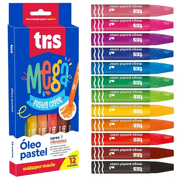 Óleo pastel Tris - cx 12 uni.