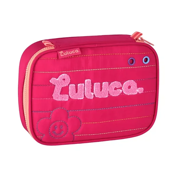 Estojo BOX Luluca Escolar - Rosa- 1 uni