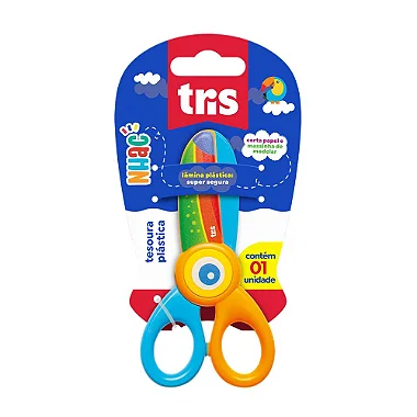 Tesoura Plástica Nhac Tris – 13cm
