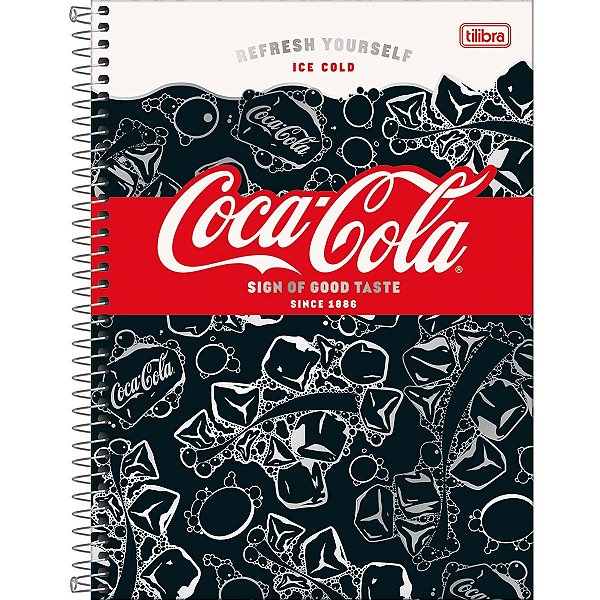 Caderno Espiral Universitário 1 Matérias Coca Cola 80 Folhas - Tilibra (Opc 2)