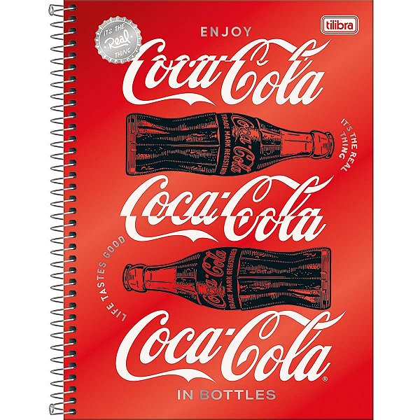 Caderno Espiral Universitário 1 Matérias Coca Cola 80 Folhas - Tilibra (Opc 4)