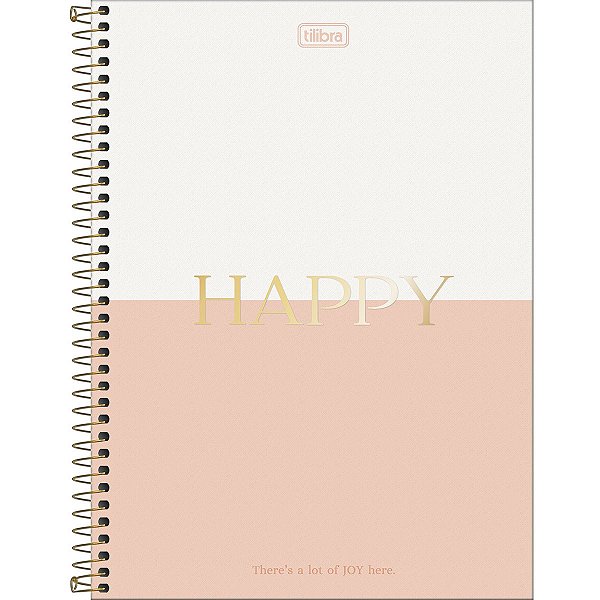 Caderno Espiral Universitário 12 Matérias HAPPY 192 Folhas - Tilibra (Opc 3)