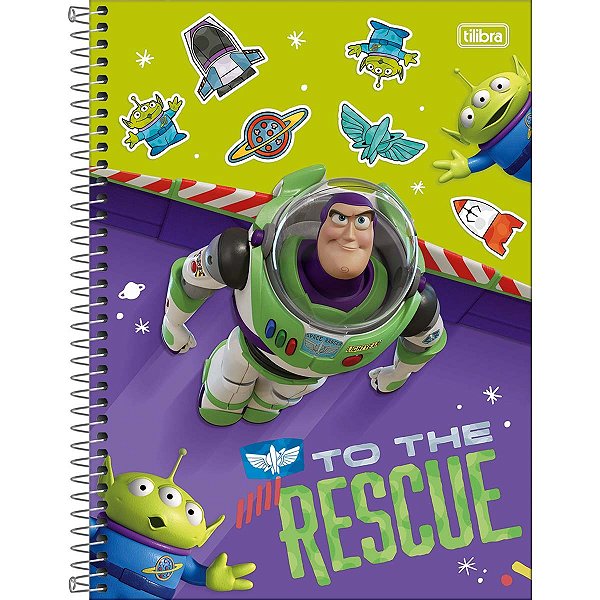 Caderno Espiral Universitário 1 Matérias Toy Story 80 Folhas - Tilibra (Opc 1)