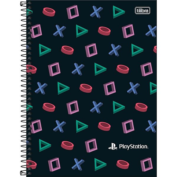 Caderno Espiral Universitário 10 Matérias Playstation 160 Folhas - Tilibra (Opc 2)