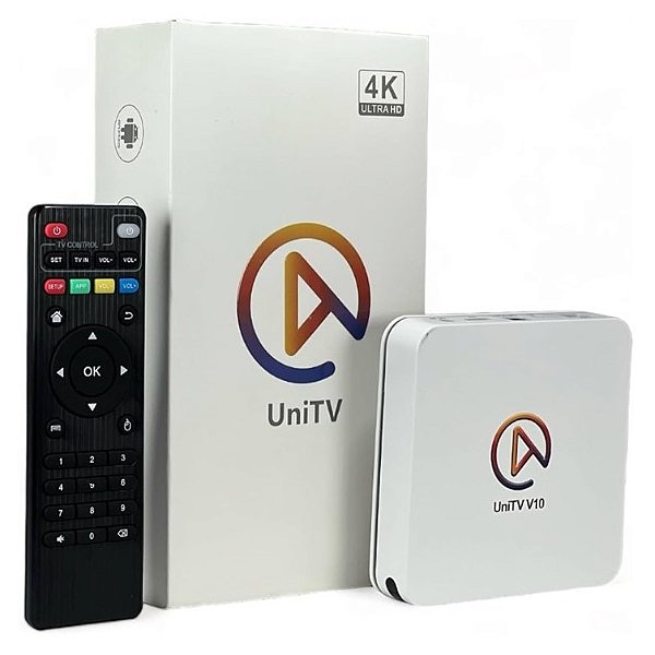 UniTV V10 4K Full HD Aparelho Conversor Smart TV BOX Vitalício