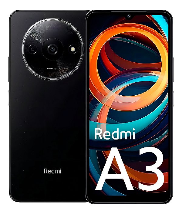 Smartphone Xiaomi Redmi A3, 128GB, 4GB RAM, Tela 6.7", Preto