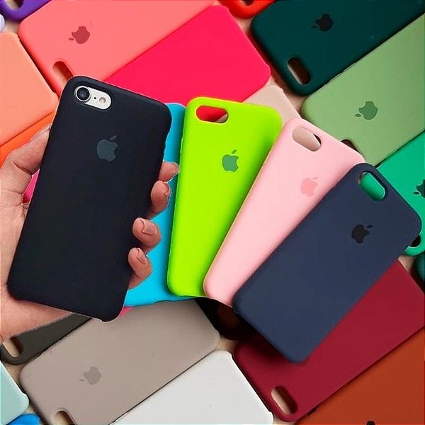 Capa Case para iPhone 6 Plus / iPhone 6s Plus em Silicone e Interior Aveludado Linha Premium