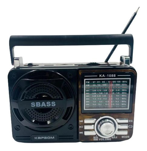 Radio Am Fm Portatil Retro Vintage Antigo Laterna Usb Kapbom KA-1088