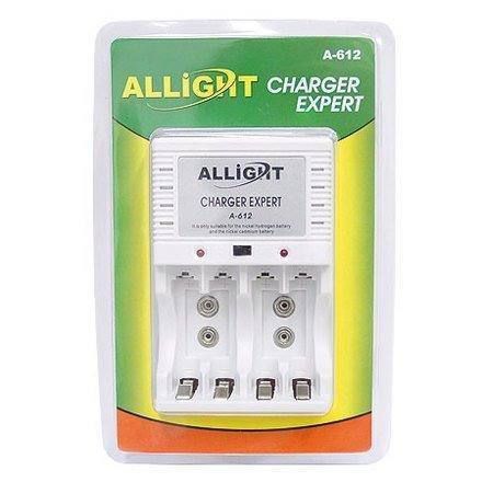 Carregador de Pilhas AA, AAA e Bateria 9v Allight Charger Expert A-612 Bivolt
