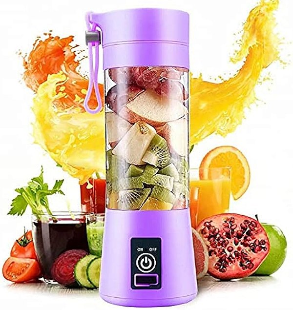 Mini Liquidificador Portátil Juice Blender 380Ml Recarregável USB