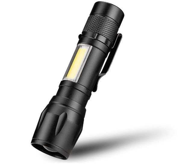 Mini Lanterna Xpe Cob Led Flash de Luz 5.000 Lumens à Prova D'água - Carregamento USB