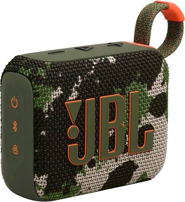 Caixa de Som Bluetooth JBL GO4 IPX7, À Prova d'água - Camuflado