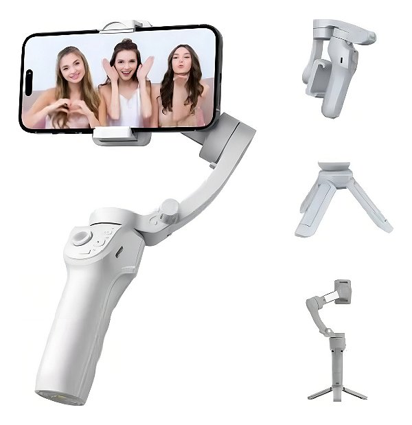 Gimbal XYZ M01 Estabilizador de Vídeo 3 Eixos para Celular e DSLR – Seguimento Inteligente, Bateria 8h, Compacto e Portátil para Vlogs