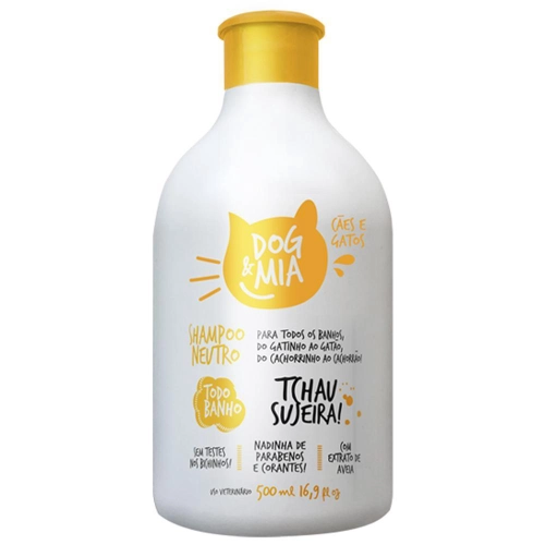 Shampoo Neutro Hidratação Cães e Gatos Todo Banho Dog & Mia