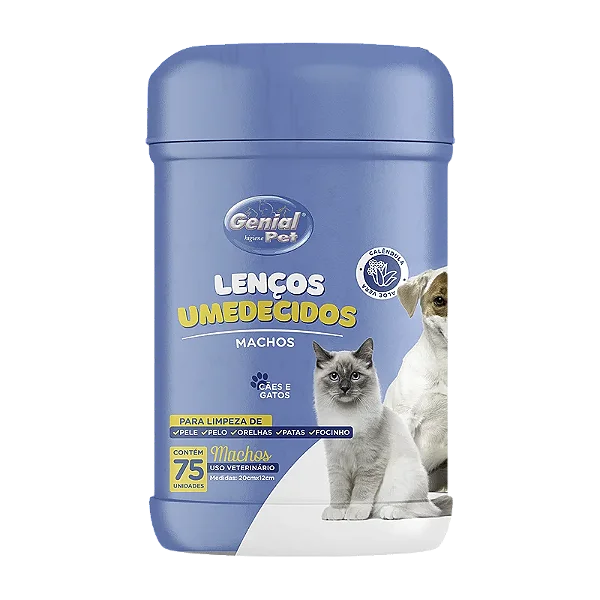 LENÇOS UMEDECIDOS MACHOS GENIAL PET