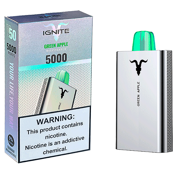 Ignite 5000 Puffs Green Apple (V50)