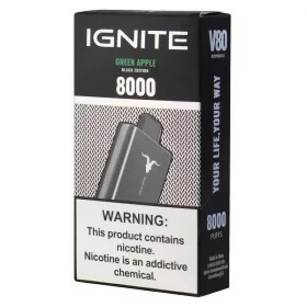 Ignite 8000 Puffs Green Apple (V80)