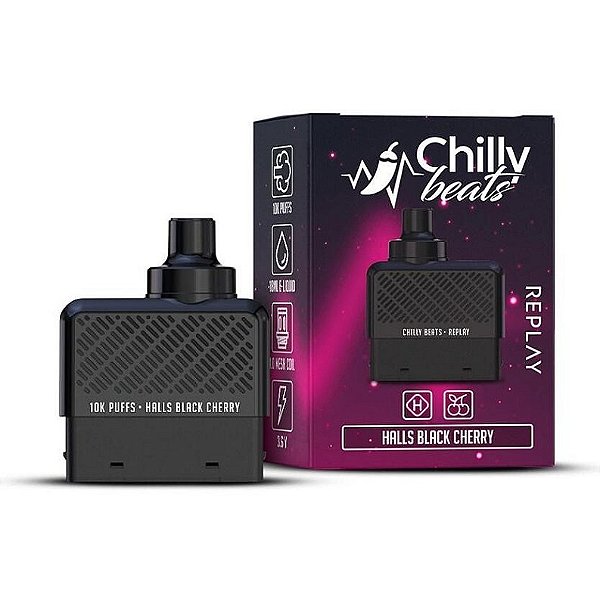 Chilly Beats Refil 10K Halls Black Cherry