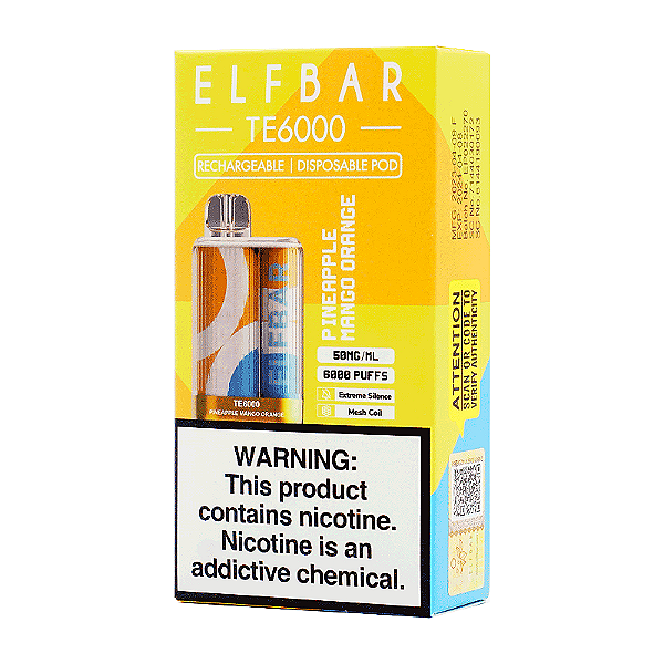 Elfbar TE6000 Puffs Pineapple Mango Orange