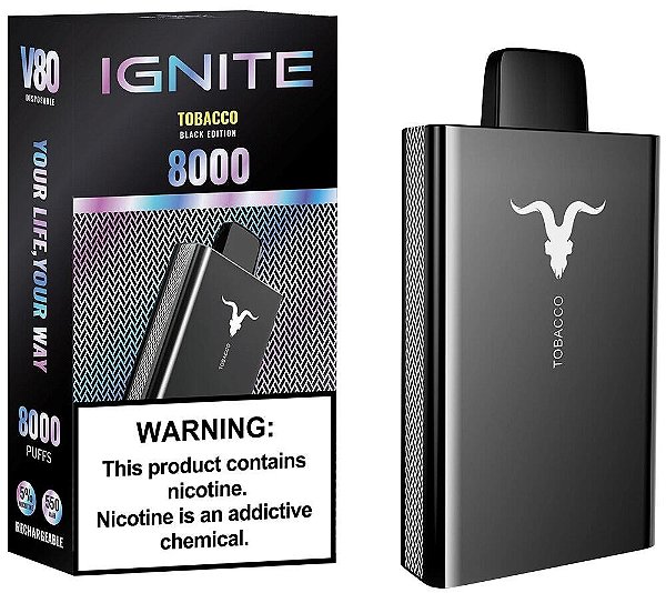 Ignite 8000 Puffs Tobacco (V80)