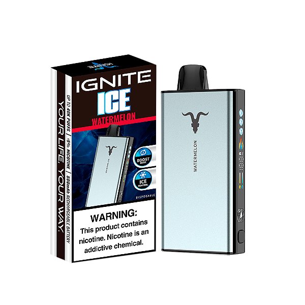 Ignite 40.000 Puffs - Watermelon Ice - (V400 Ice - Prata)