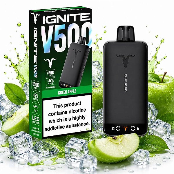 Ignite 50.000 Puffs - Green Apple - (V500)