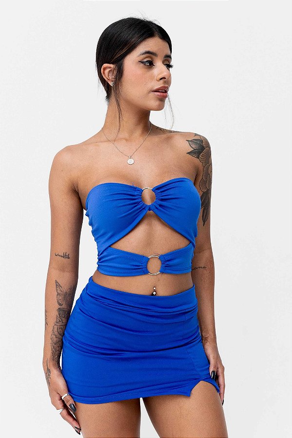 CROPPED ARGOLA AZUL