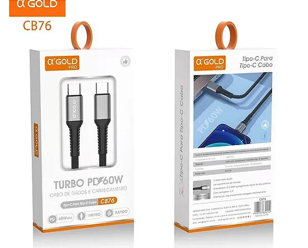 CABO TURBO 60W ALPHA GOLD TURBO 60W TIPO-C