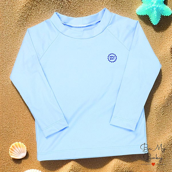 Camiseta Infantil Proteção Solar Uv50+ - Azul Claro