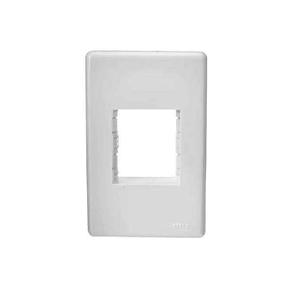 Placa 4x2 3 Módulos Centrais com Suporte Stella Steck