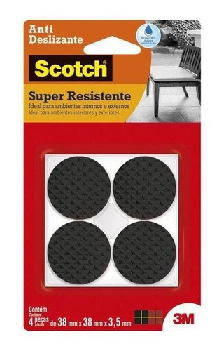 Feltro Antideslizante Scotch Redondo 38mm 3M