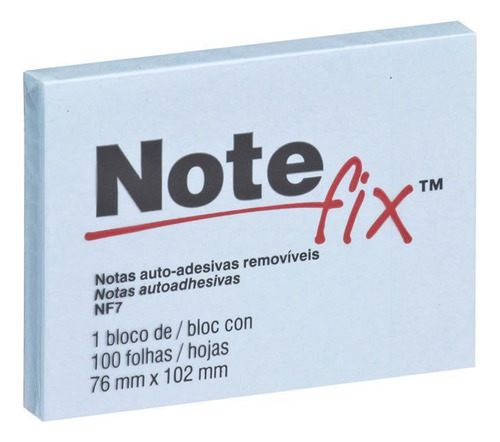 Bloco Adesivo 76mm X 102mm 100 Folhas Azul 15028 3M