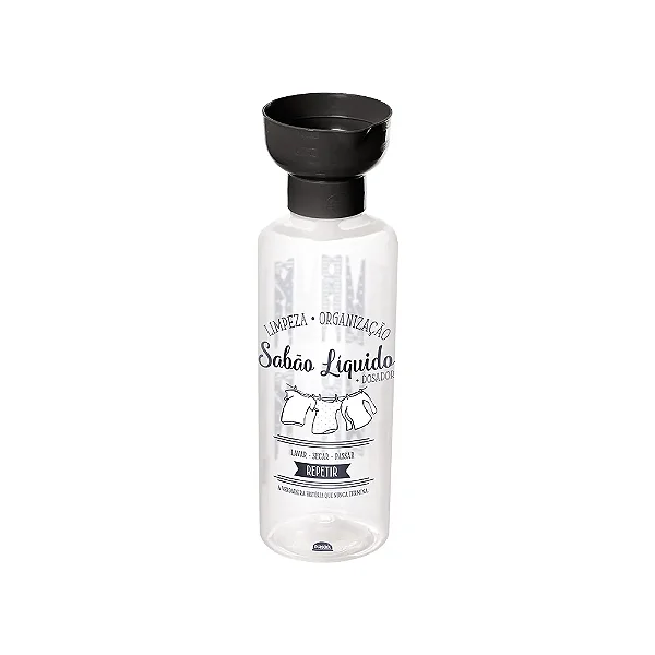 Porta Sabão Líquido Com Dosador 970 ml Plasútil