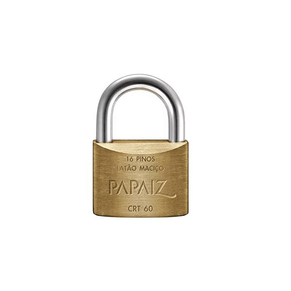 Cadeado 60mm Com Chave Tetra Cor Dourado Papaiz