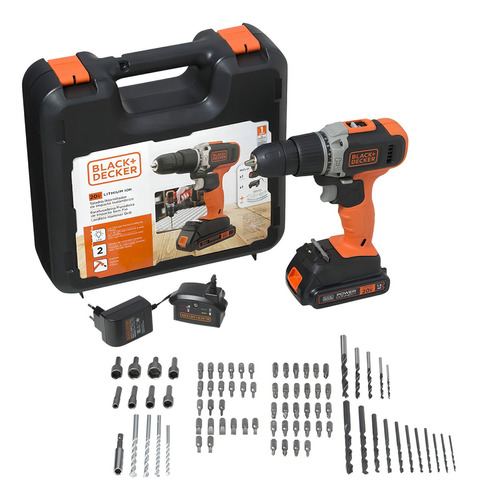 Furadeira E Parafusadeira De Impacto Com 80 Acessórios Bcd704c1ka Black Decker