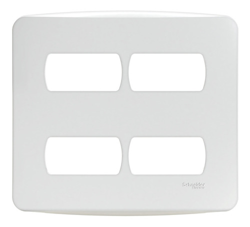 Placa 4x4 4 Postos Separados Branca Miluz S3b77440 Schneider