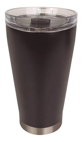 Copo Térmico Tampa 700ml Preto Com Abridor Garrafa Liso Mor