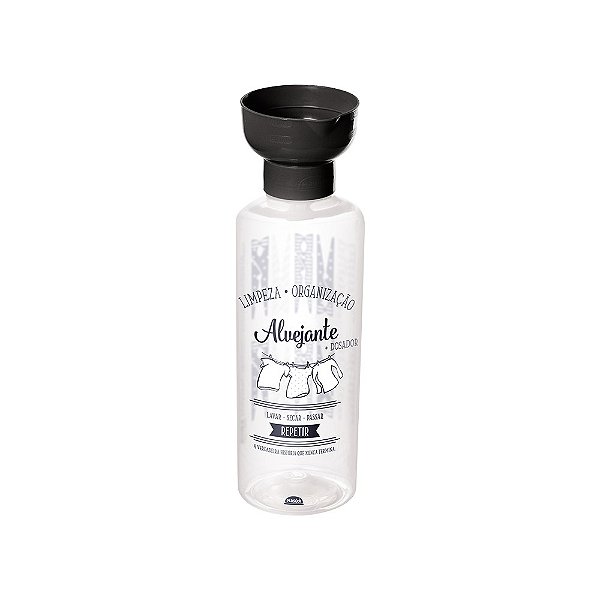 Porta Alvejante Tampa Dosador Lavanderia 970 ml Plasútil