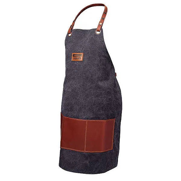 Avental Churrasco Black Jeans E Couro Sintético Tramontina