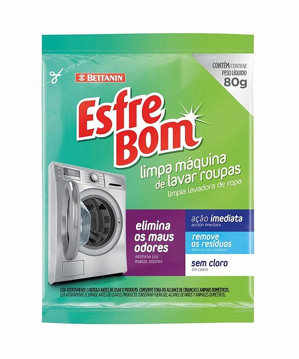 Limpa Máquina de Lavar Roupas 80g EsfreBom Bettanin