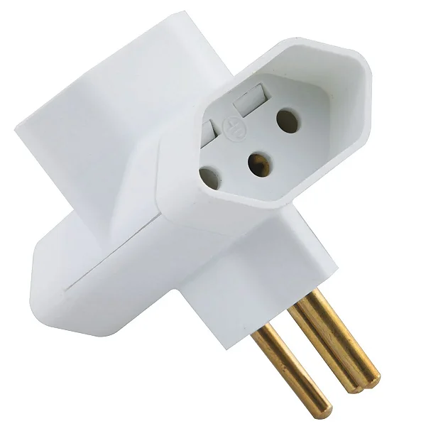 Plug T 2p+t 10a 250v Branco Tramontina