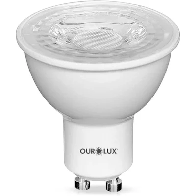 Lâmpadas Led Dicróica Gu10 Bivolt 4w 2700k Luz Amarela Ourolux